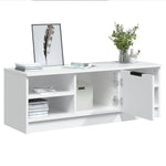 TV Cabinet White 102x35.5x36.5 cm Engineered Wood 811367