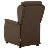 Recliner Chair Brown 66.5 x 94 x 101.5 cm Polyester 340156