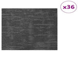 Carpet Tile Charcoal Grey 50 x 50 cm 36 pcs PP and Bitumen 42032494