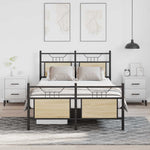 Bed Frame without Mattress Sonoma Oak 120x190 cm Small Double Engineered Wood 4106807