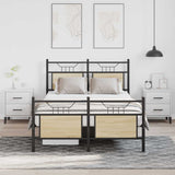 Bed Frame without Mattress Sonoma Oak 120x190 cm Small Double Engineered Wood 4106807