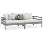 Day Bed without Mattress Grey Solid Wood Pine 90x200cm 806932