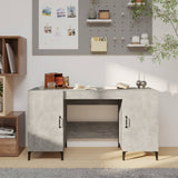 Desk Concrete Grey 140x50x75 cm Engineered Wood 812775