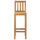 Bar Stool 2 pcs Natural Solid Teak Wood 42030011