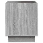 ZNTS Bedside Table with Infinity LED Grey Sonoma 40x40x50 cm 3284082