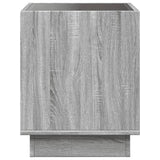 ZNTS Bedside Table with Infinity LED Grey Sonoma 40x40x50 cm 3284082