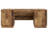 Desk with Shelf Old Wood 142.5 x 50 x 75 cm Engineered Wood 3414628