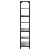 Bookshelf Grey Sonoma 91x36x176 cm Engineered Wood and Steel 835417