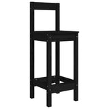 Bar Chairs 2 pcs Black 40x41.5x112 cm Solid Wood Pine 822146