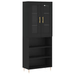 Highboard Black 69.5x34x180 cm Engineered Wood 3198714
