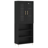 Highboard Black 69.5x34x180 cm Engineered Wood 3198714
