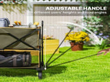Double Decker Folding Trolley on Wheels, 200KG & 350L Capacity Collapsible Wagon Festival Trolley T3398P348620