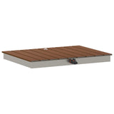 Garden Floor Shower WPC and Stainless Steel 201 Brown 42031214