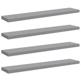Floating Wall Shelves 4 pcs Grey 120x23.5x3.8 cm MDF 323864