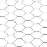 ZNTS Chicken Wire Fence Steel with PVC Coating 25x1.5 m Grey 143291