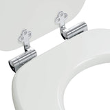 Soft-Close Toilet Seat White 44 x 38 cm MDF board 42027172