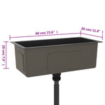 Handmade Kitchen Sink Black Stainless Steel 51505