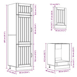 ZNTS 7 Piece Kitchen Cabinet Set Kalmar High Gloss White Engineered Wood 3314773