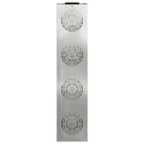 Solar LED Pathway Light 2 pcs Silver Galvanized Steel 879791