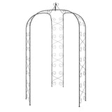 Garden Arch Black Ø180x255 cm Steel 319351