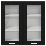 Hanging Cabinet Black Oak 80 x 31 x 80 cm Engineered Wood 884323
