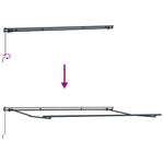 Retractable Awning White Manual White 400 x 350 cm Fabric 3330795