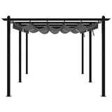 Garden Gazebo with Retractable Roof Anthracite 3x6 m Aluminium 3217062