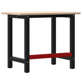 Workbench 100x60x81.5 cm Solid Wood Oak Rectangular 3309656