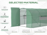 Large Polytunnel Walk In Greenhouse, Plant Gardening Tunnel Green House with Metal Hinged Door, T3398P318833