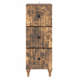 Drawer Cabinet Smoked Oak 33 x 34.5 x 90 cm Engineered Wood 894160