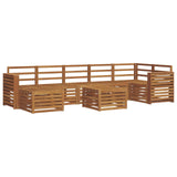 Outdoor Sofa Set 8 pcs Natural Solid Acacia Wood 3375214