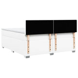 Box Spring Bed with Mattress White 200x200 cm Faux Leather 3286137