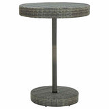 5 Piece Garden Bar Set with Cushions Poly Rattan Grey 3095448
