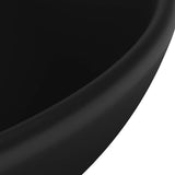 146975 Luxury Bathroom Basin Round Matt Black 32,5x14 cm Ceramic
