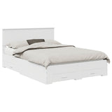 Bed Frame with Headboard White 140 x 200 cm Engineered Wood 3410886