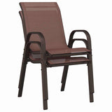 Garden Bistro Set 3 pcs Brown Steel 42003980