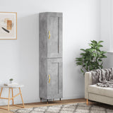 Highboard Concrete Grey 34.5x34x180 cm Engineered Wood 3200437