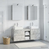 Bathroom Furniture Set 5 pcs Concrete Grey 3406794