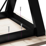 Dining Table Y-Frame 140x80x75 cm Solid Wood Pine and Steel 3282720