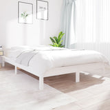 820542 Bed Frame without Mattress White 140x200 cm Solid Wood