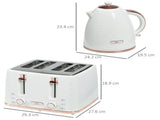 1.7L 3000W Fast Boil Kettle & 4 Slice Toaster Set, Kettle and Toaster Set with 7 Browning Controls, T3398P344227
