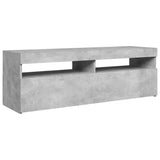 ZNTS TV Cabinet with LED Lights Concrete Grey 120x35x40 cm 804377