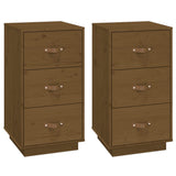 Bedside Cabinets 2 pcs Honey Brown 40x40x75 cm Solid Wood Pine 818342