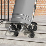 Shopping Trolley Folding Grey 47 x 39 x 100.5 cm Oxford fabric 42002338