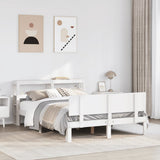 Bed Frame with Headboard without Mattress White 120x200 cm 3306085