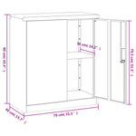 ZNTS File Cabinet White 79x40x90 cm Steel 339732