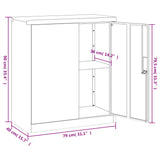 ZNTS File Cabinet White 79x40x90 cm Steel 339732