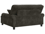XXL Armchair with Cushions Dark brown 1.5 Lines Fabric 42043500
