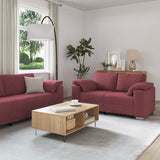 Sofa Set 2 pcs Wine red 219 x 77 x 82 cm Fabric 3324743
