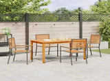 Garden Dining Set 5 pcs Grey Solid Acacia Wood 3365536